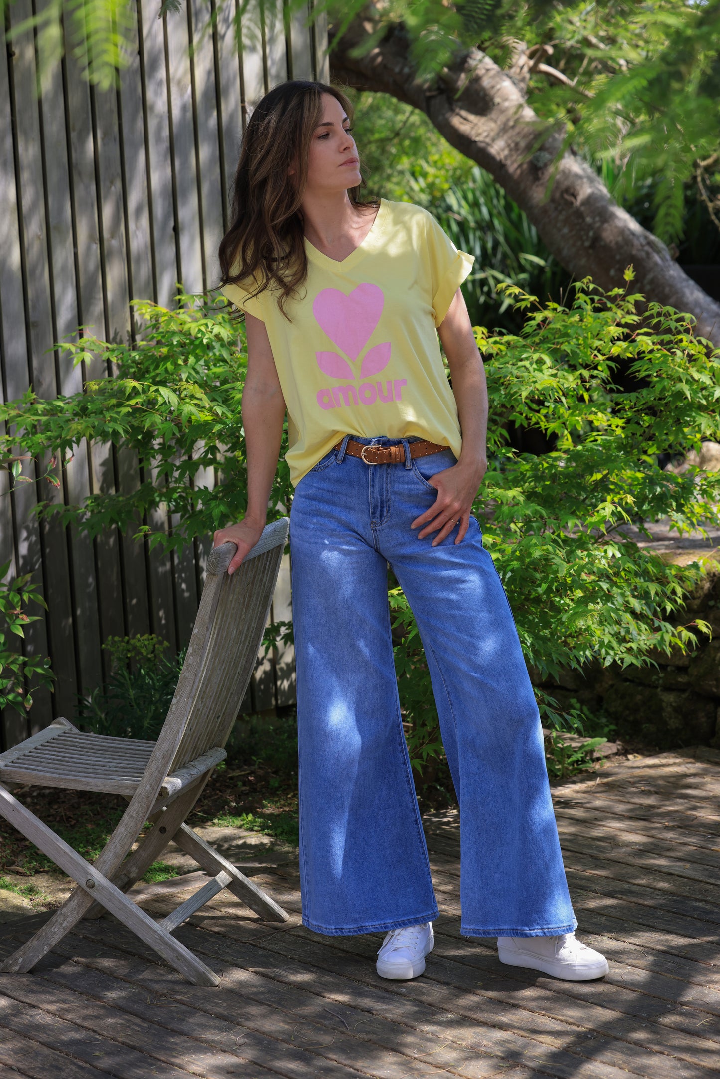 T-shirt Alix - Amour jaune
