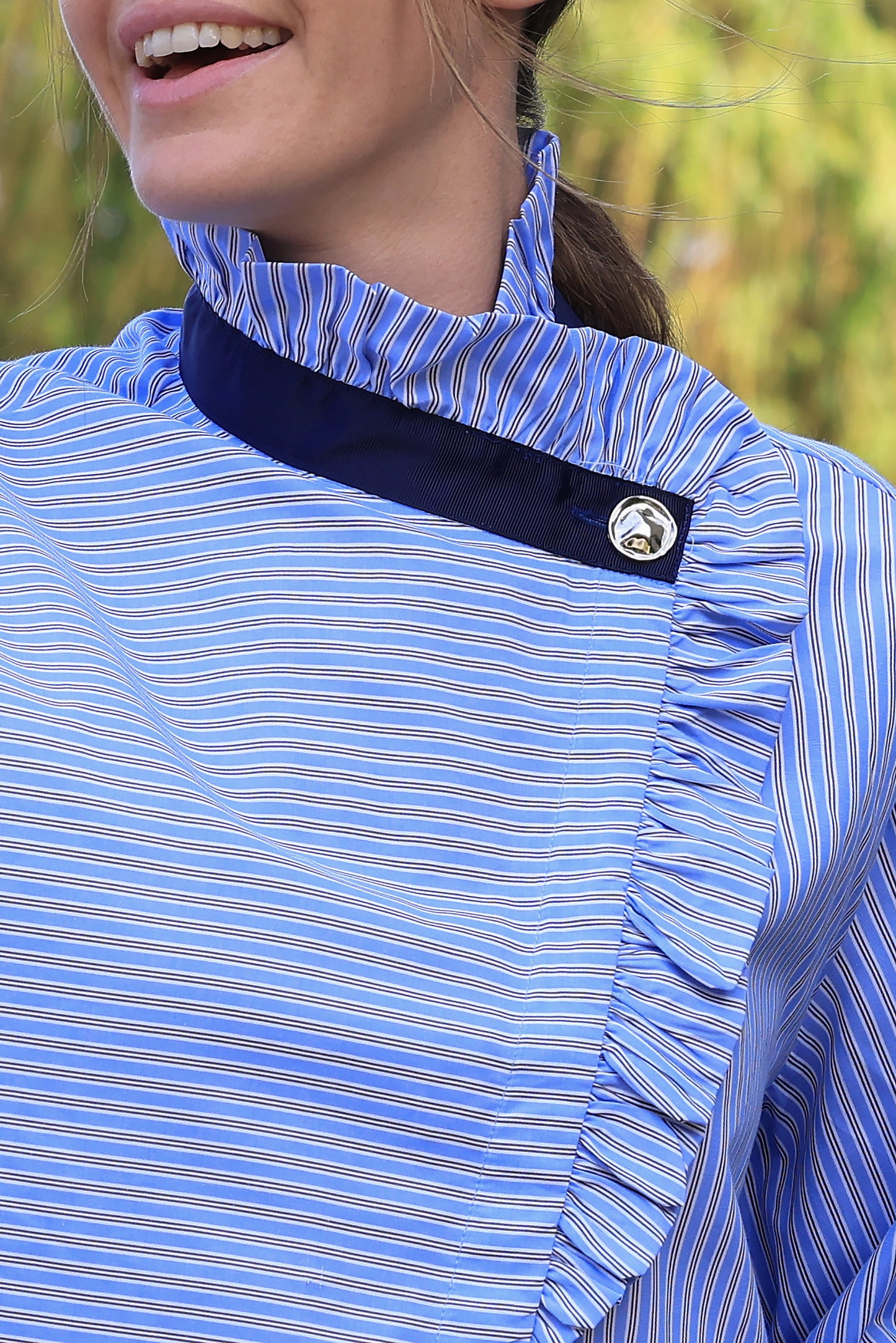 Chemise Colette - asymétrie bleu et marine