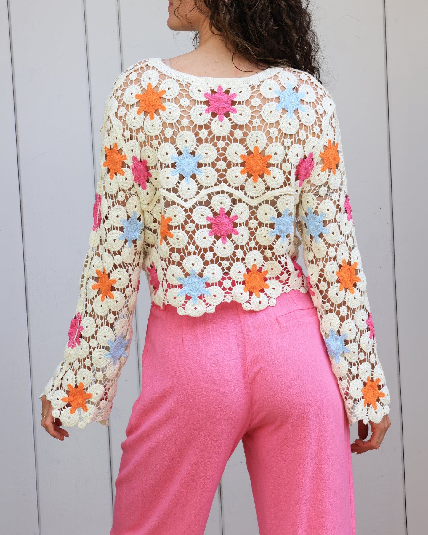 Top Chiara - crochet florale