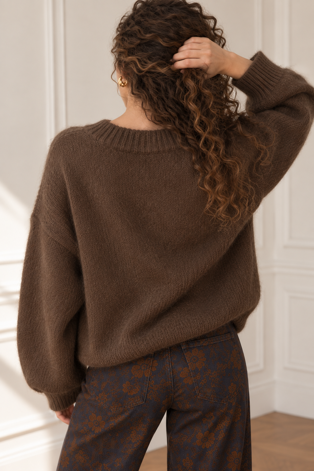 Pull Adèle - kid mohair choco