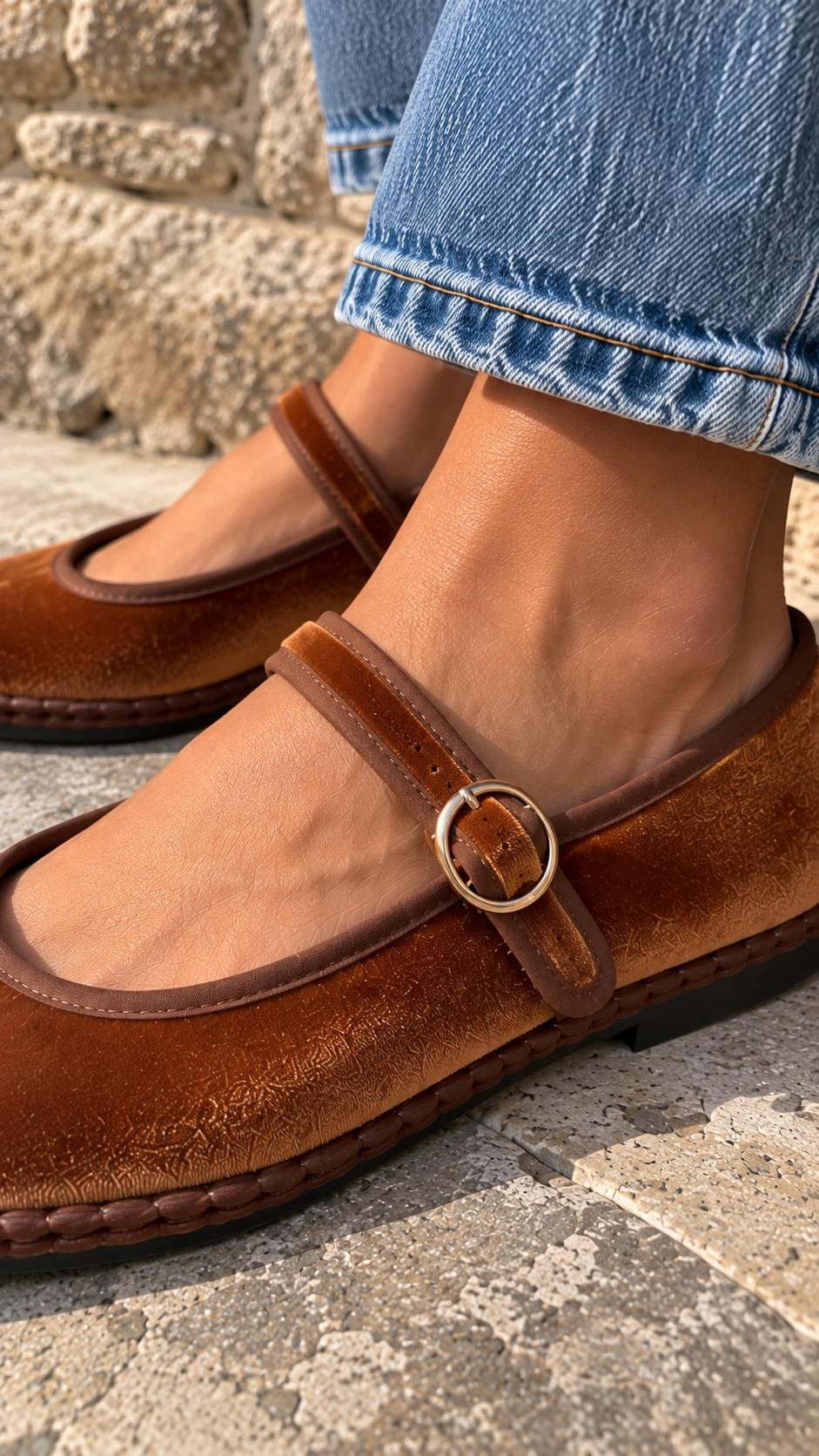 Ballerines Mérédith - Cognac