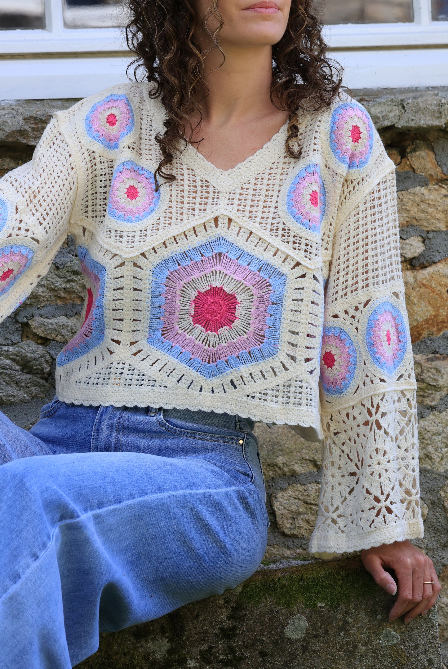 Top Rose - crochet bohème