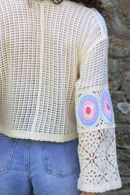 Top Rose - crochet bohème