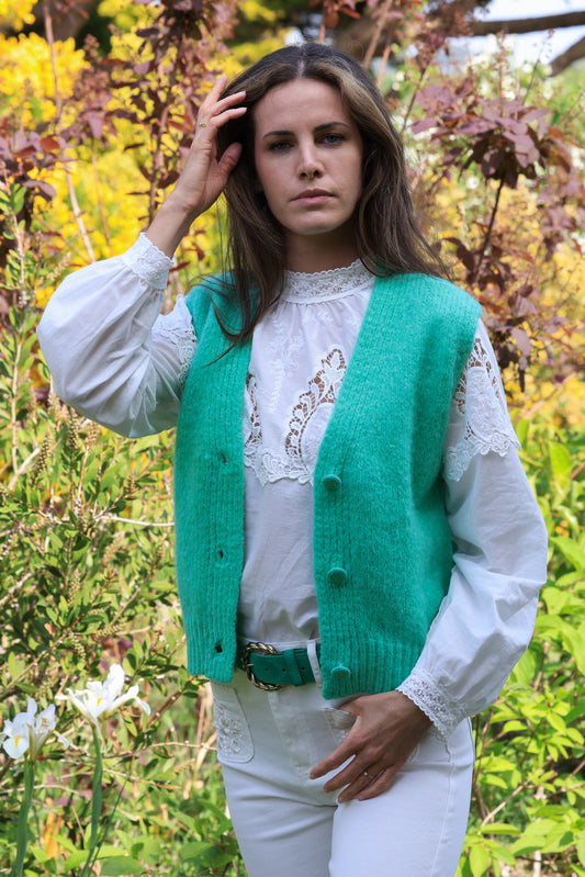 Gilet Romane - maille menthe
