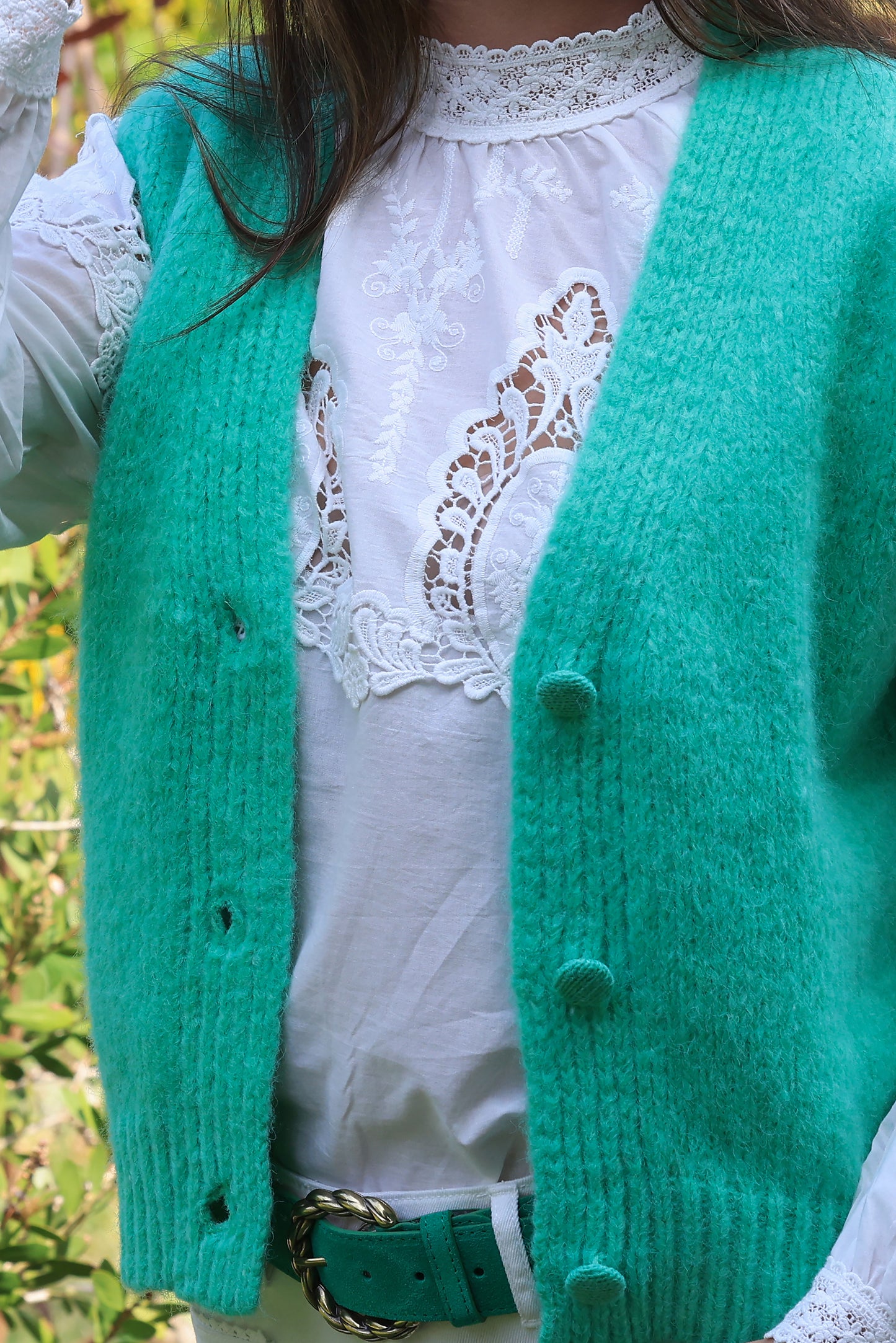 Gilet Romane - maille menthe