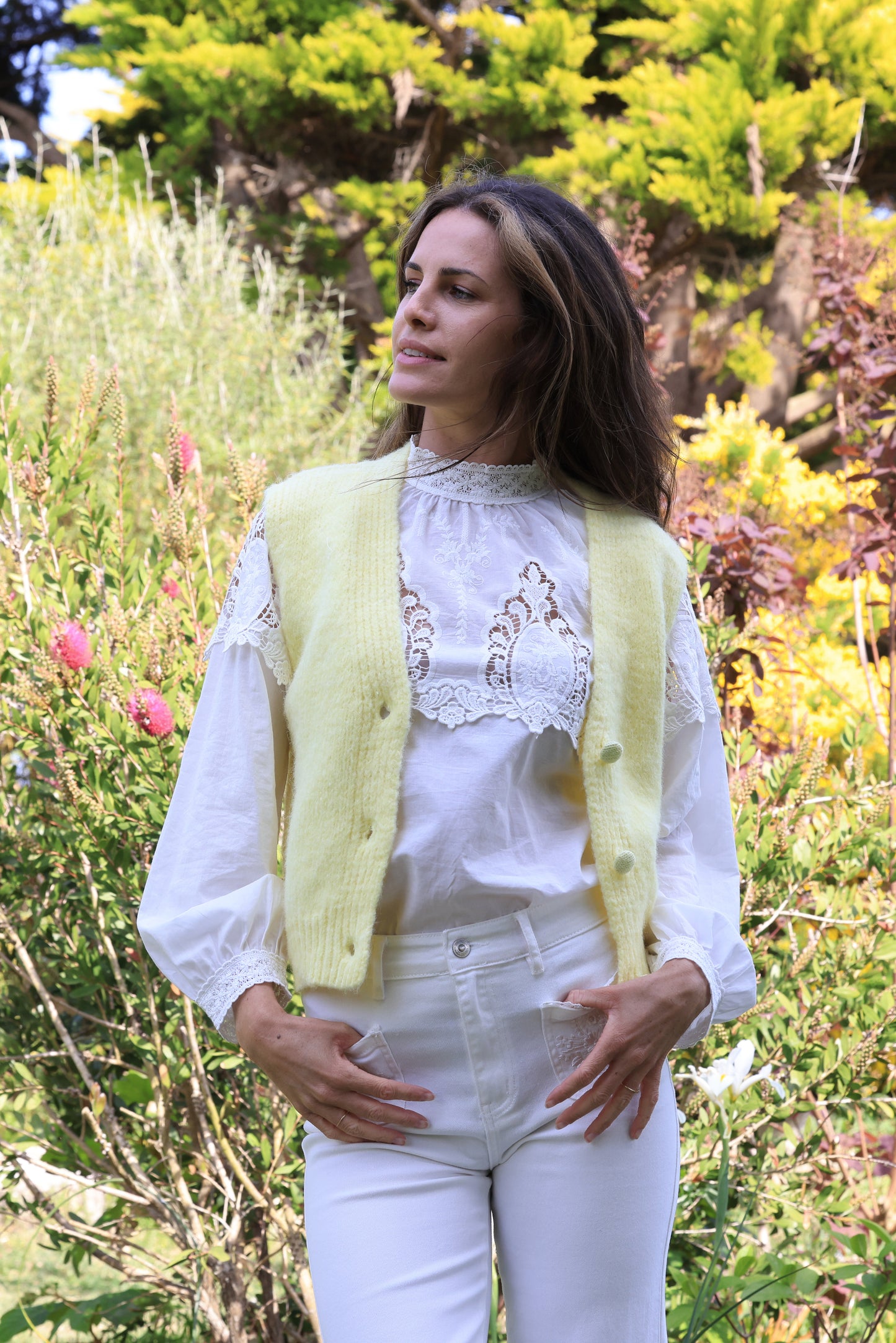 Gilet Romane - maille citron