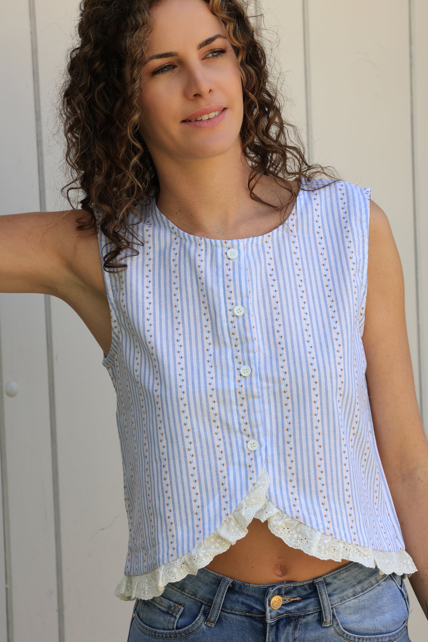 Top Chloé - rayures estivales