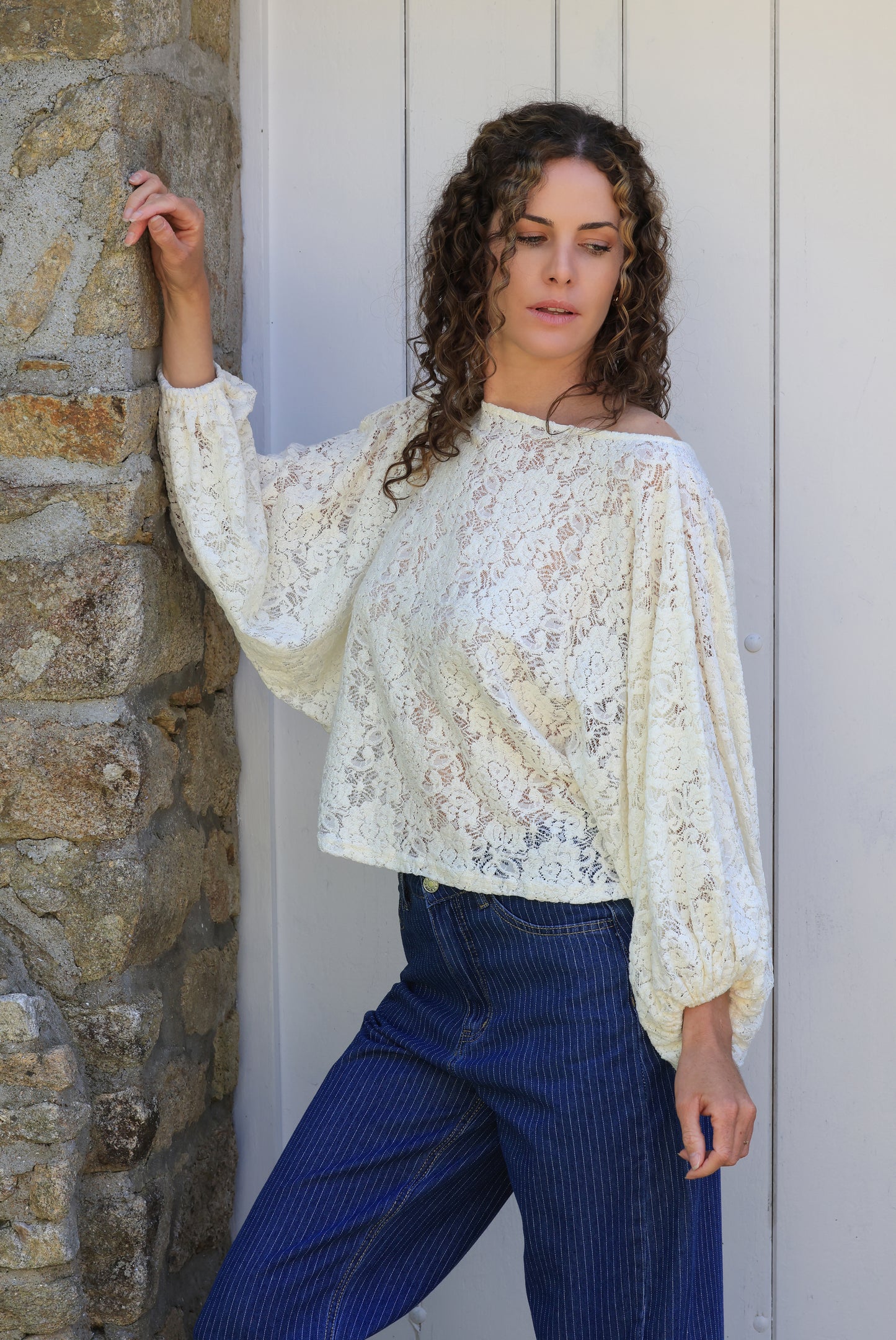 Blouse Nina - dentelle crème