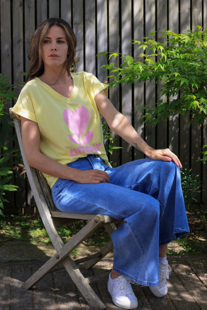T-shirt Alix - Amour jaune
