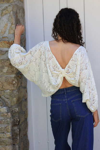 Blouse Nina - dentelle crème