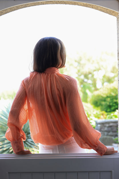 Blouse Uma - Lavallière corail