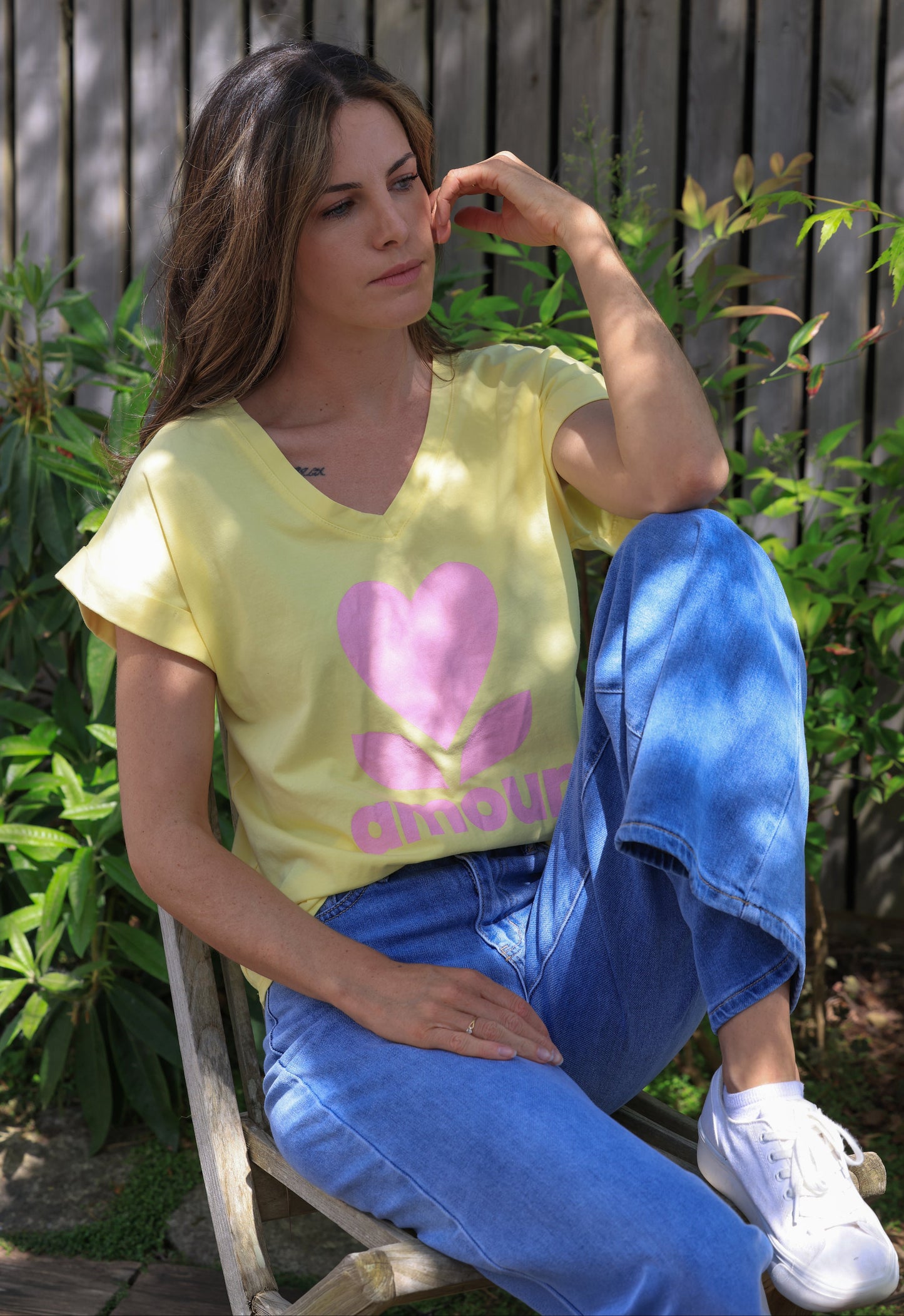 T-shirt Alix - Amour jaune