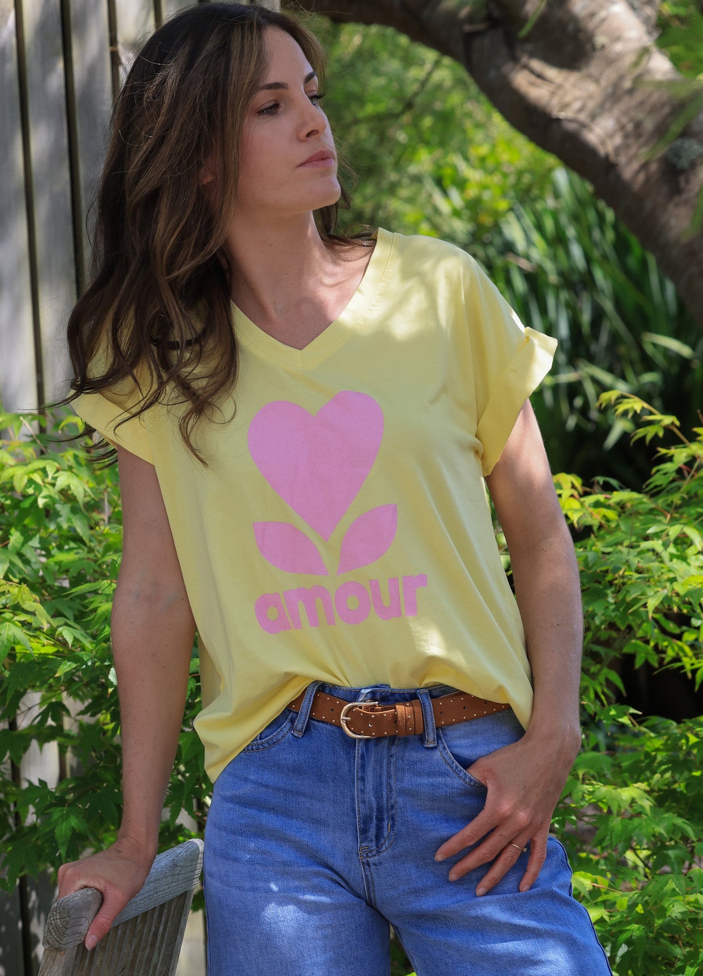 T-shirt Alix - Amour jaune