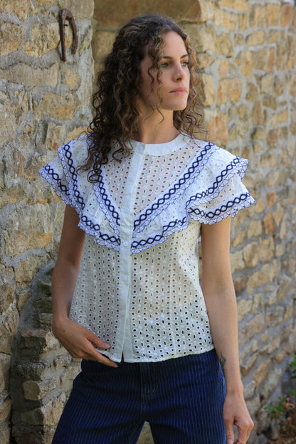 Blouse Amélia - broderie anglaise