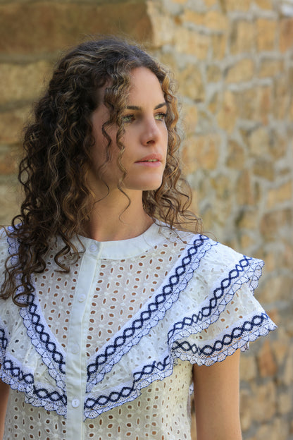 Blouse Amélia - broderie anglaise
