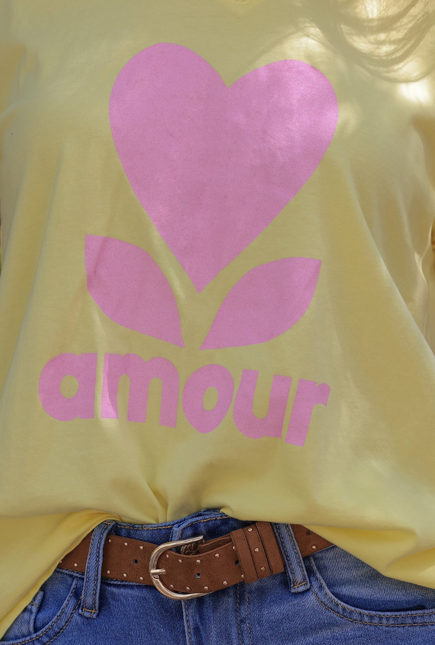 T-shirt Alix - Amour jaune