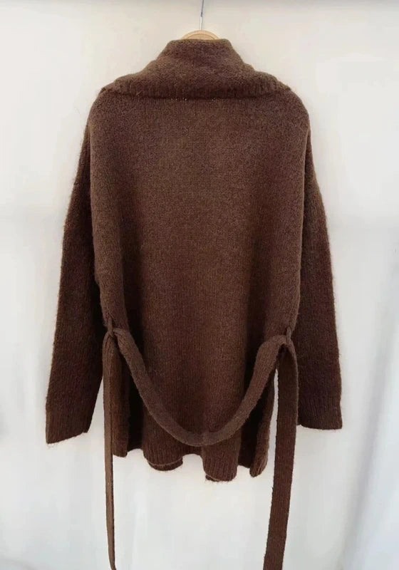 Gilet cardigan Inès - vue arrière coupe longue ample
