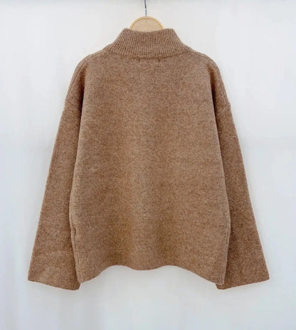 vue dos Gilet femme Sienna camel maille douce essentiel bohème chic - It Hippie
