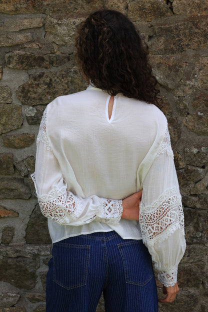 Blouse Anaé - dentelle blanche