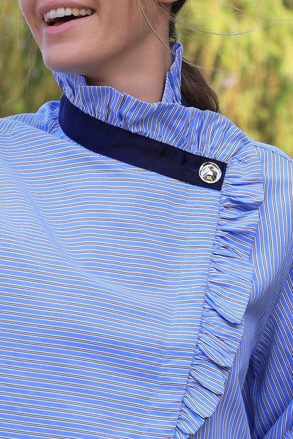 Chemise Colette - asymétrie bleu et marine