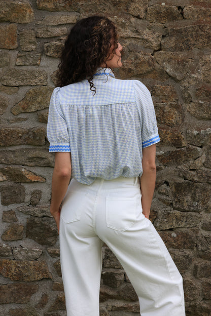 Chemise Denise - vichy bleu
