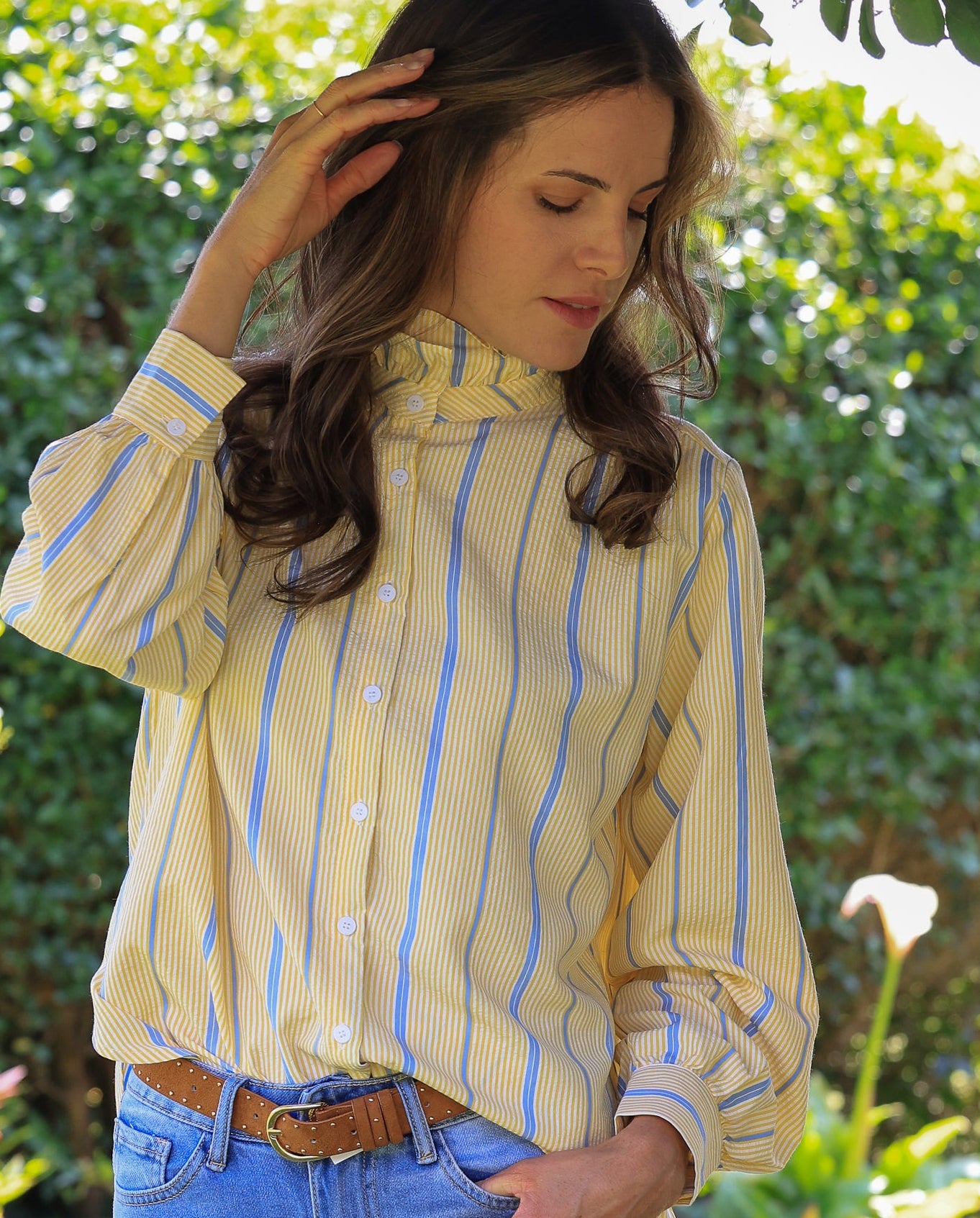Chemise Ava - rayures jaune