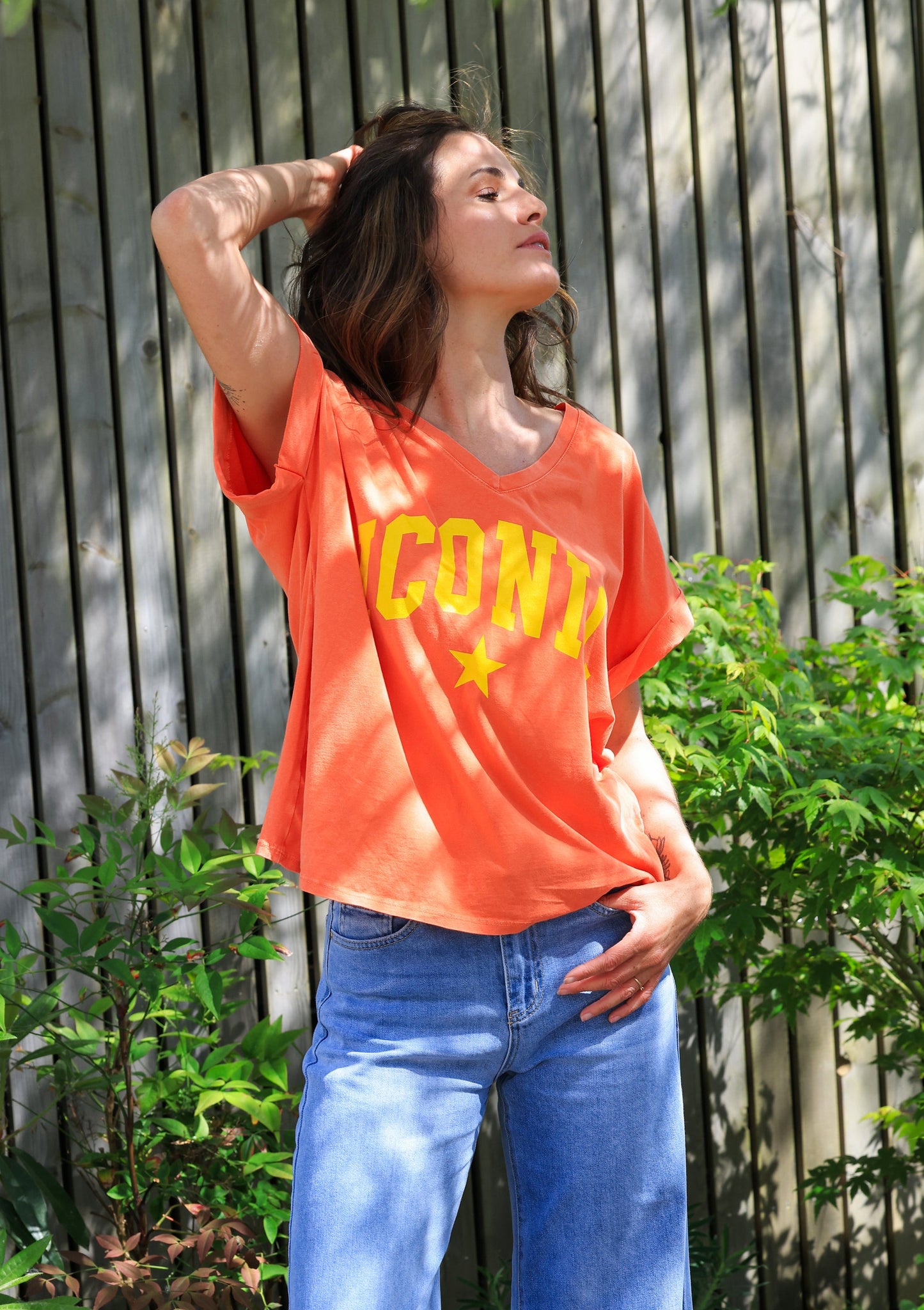 T-shirt Maëlys - ICONIC oversize mandarine