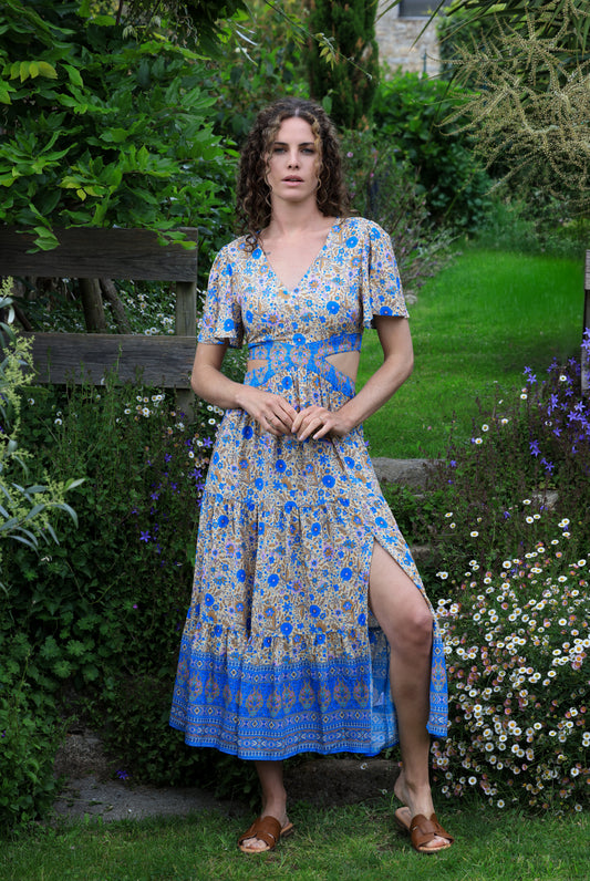 Robe Calista - géométrie florale