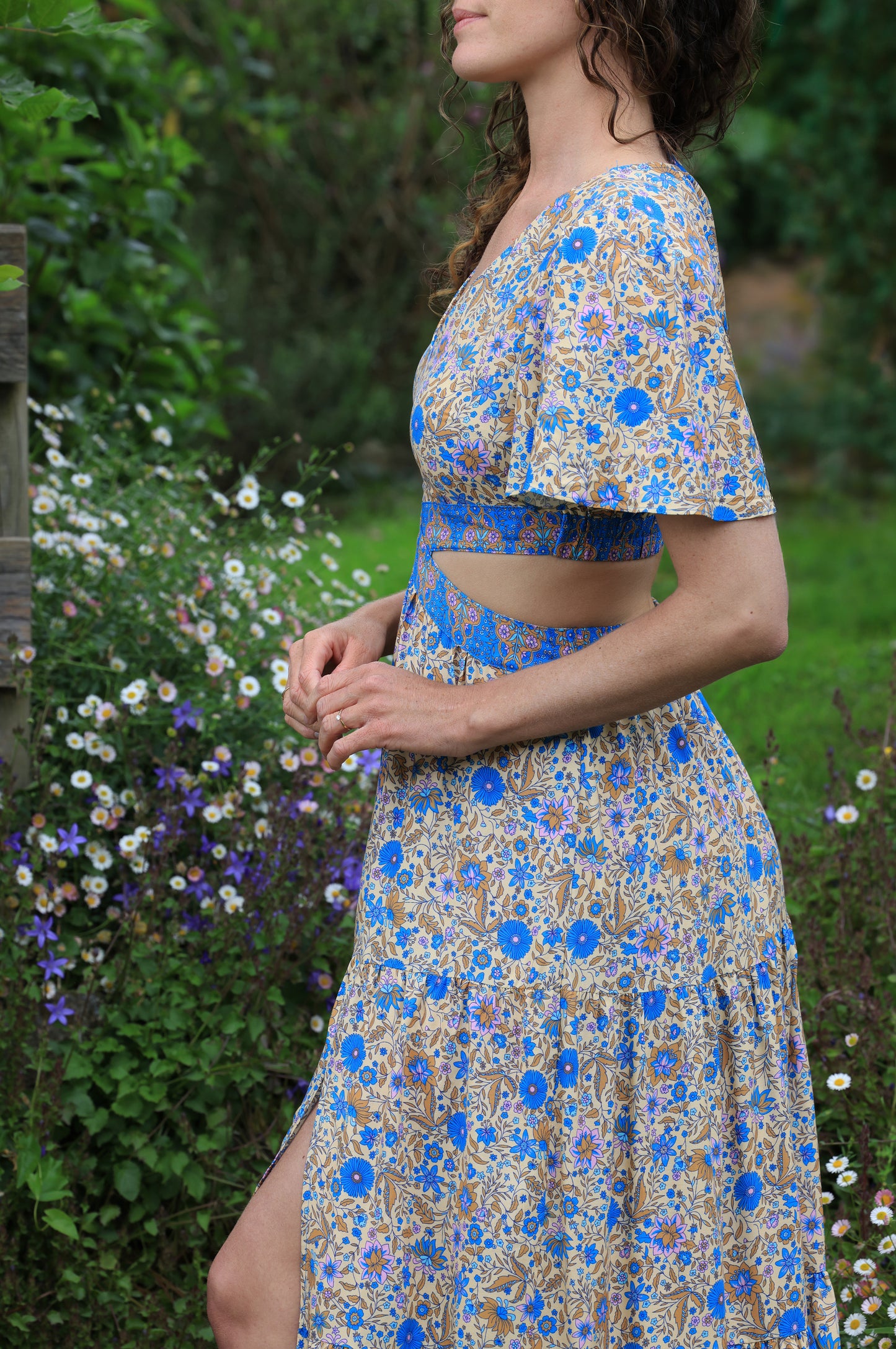 Robe Calista - géométrie florale