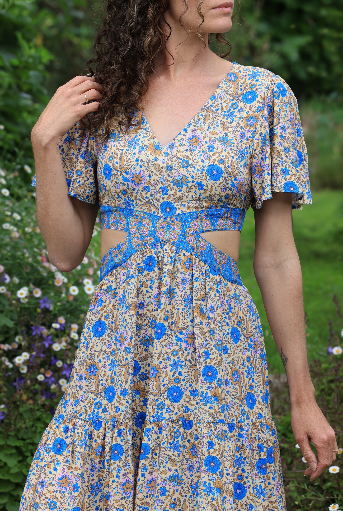 Robe Calista - géométrie florale