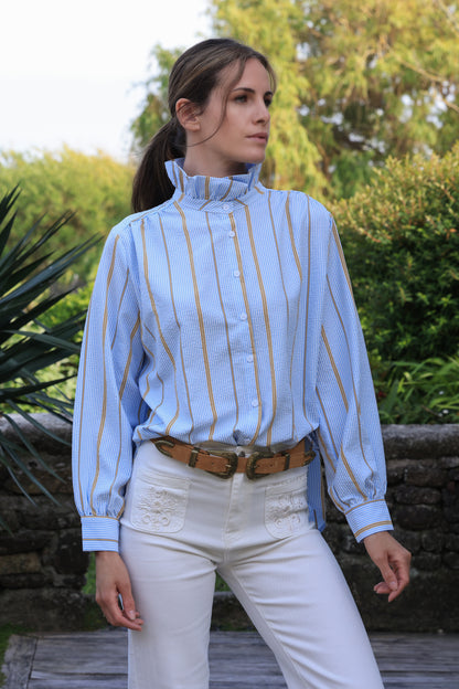 Chemise Ava - rayures bleu