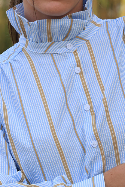 Chemise Ava - rayures bleu