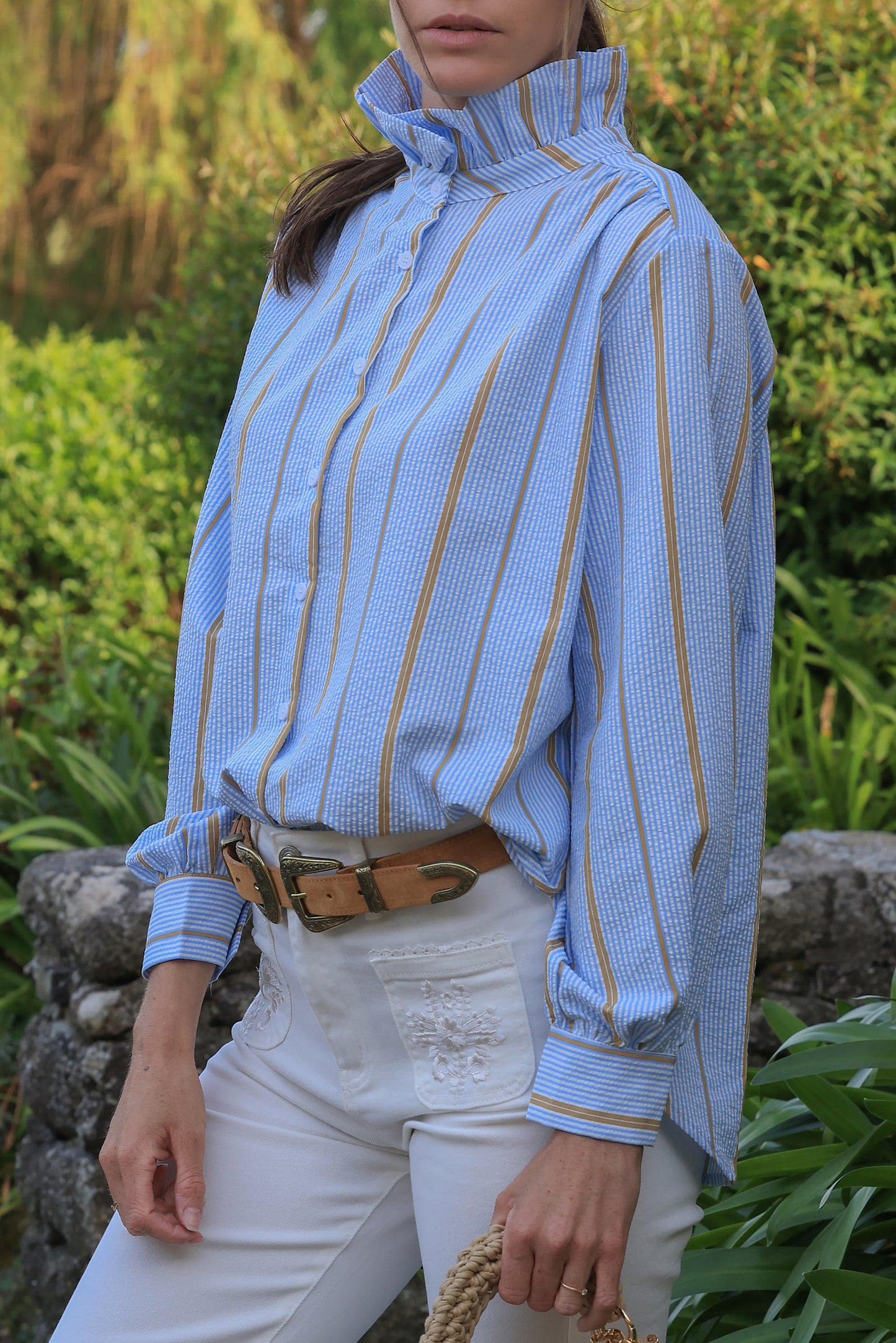 Chemise Ava - rayures bleu