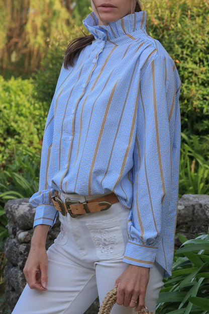 Chemise Ava - rayures bleu