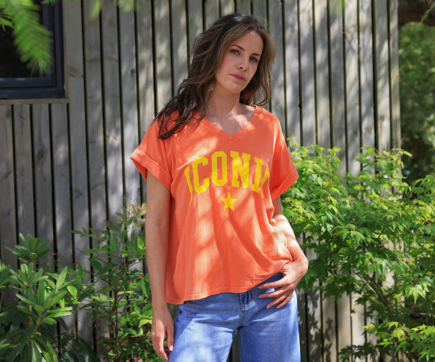 T-shirt Maëlys - ICONIC oversize mandarine