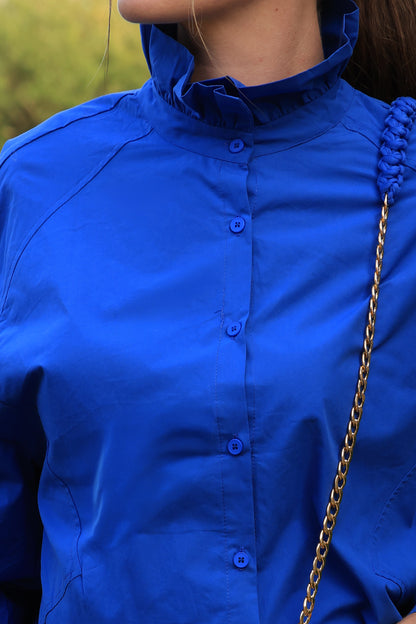 Chemise Janis - oversize bleu royal
