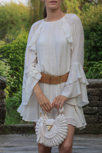 Robe Isaure - beige vaporeux