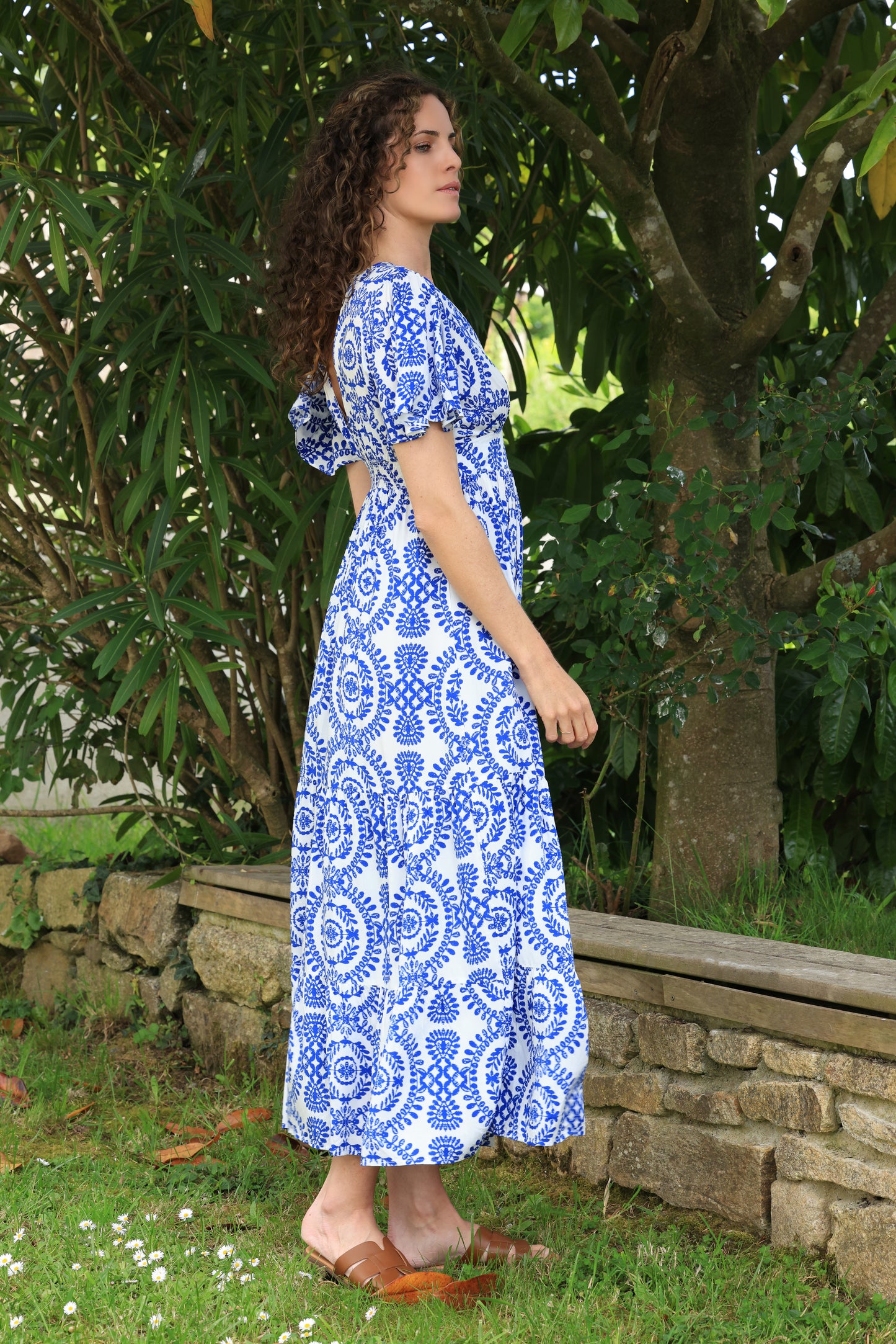 Robe Candice - imprimé azuléen