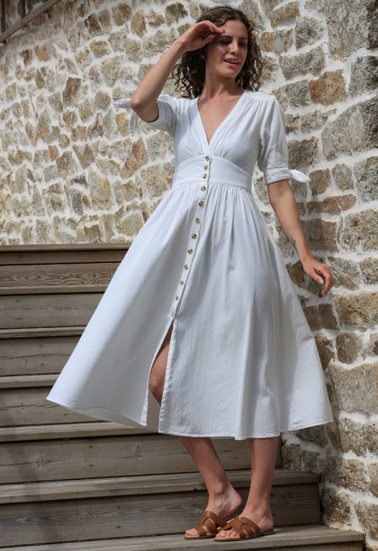 Robe Lucile - blanc éclatant