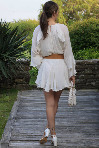 Robe Isaure - beige vaporeux