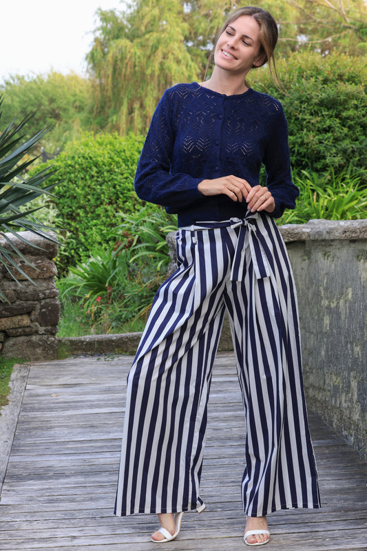 Pantalon Edith - rayures marine
