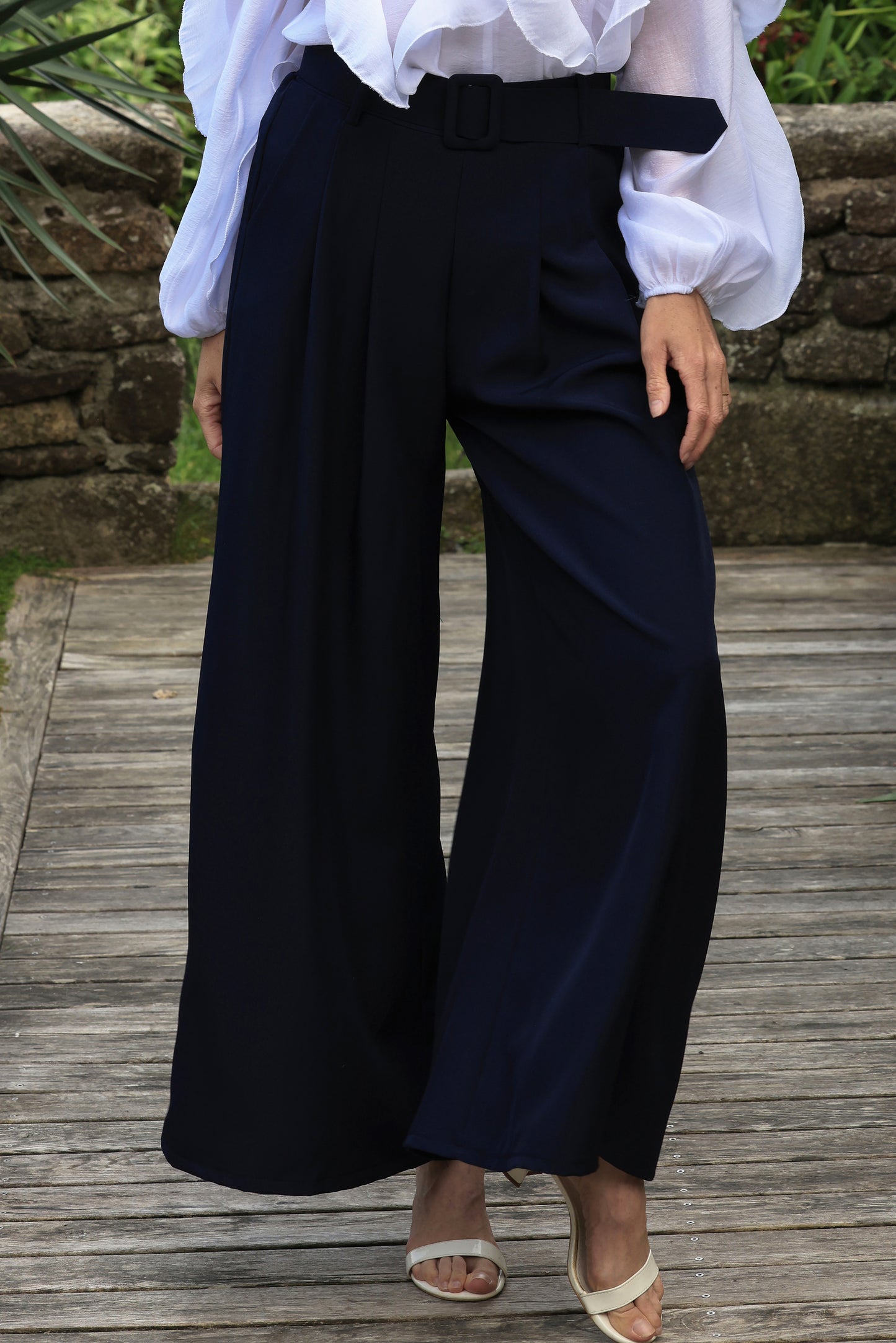 Pantalon pénélope - largeur marine
