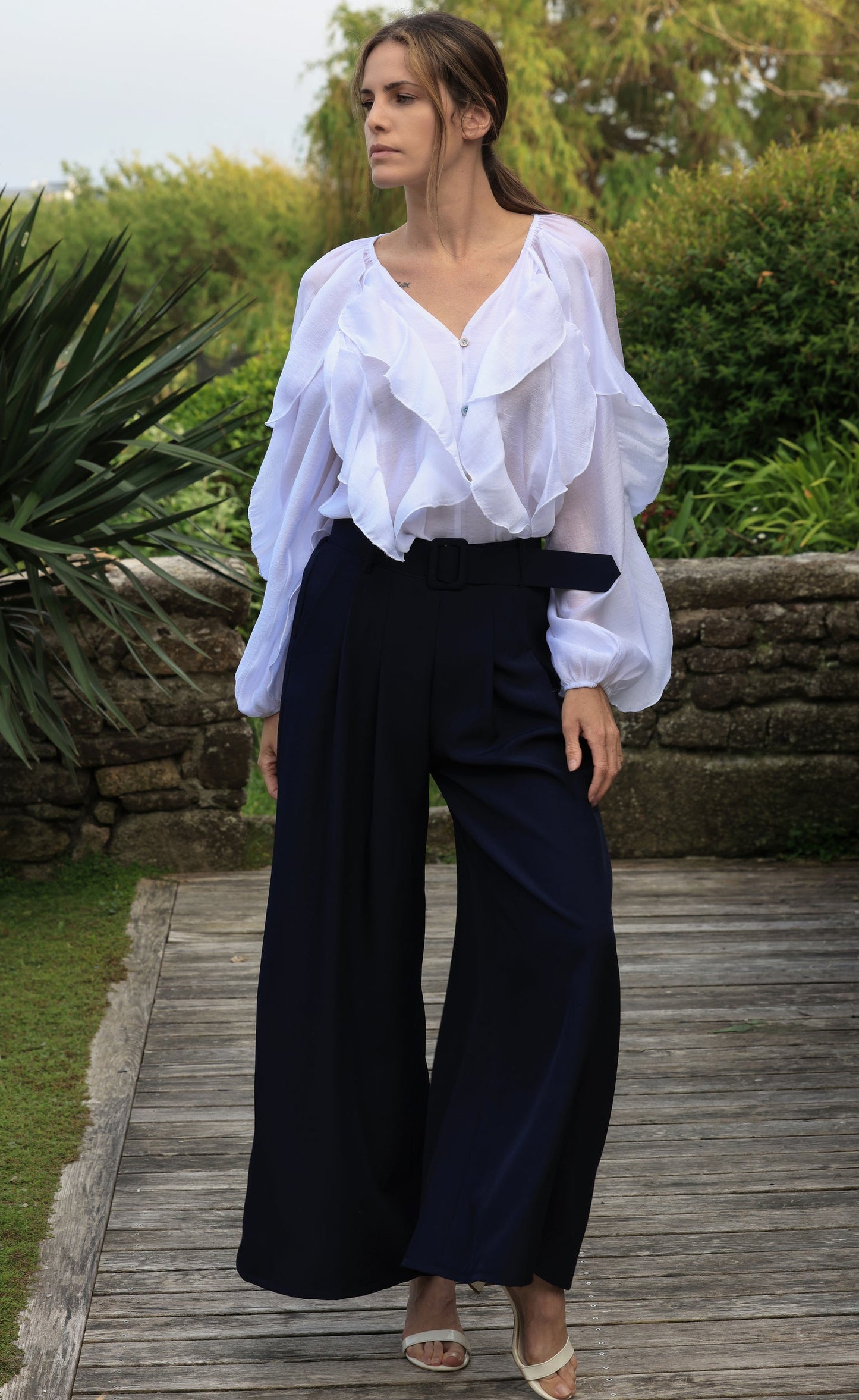 Pantalon pénélope - largeur marine