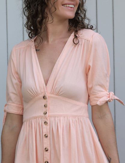 Robe Lucile - tendre corail