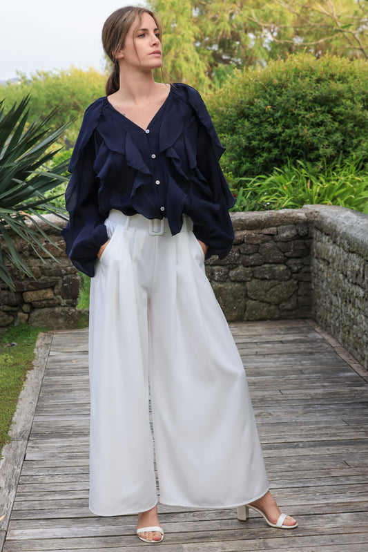 Pantalon Pénélope - largeur blanche