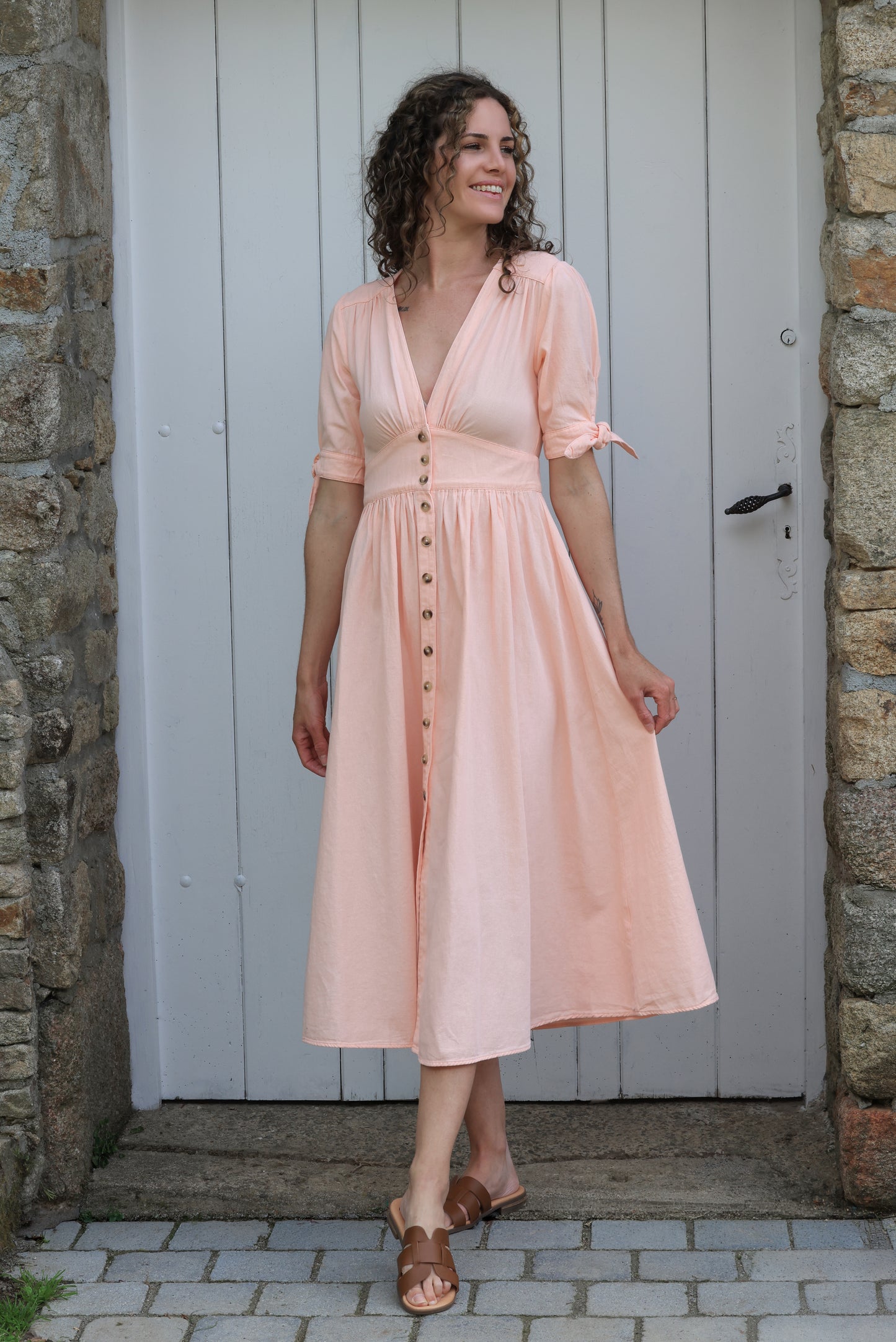 Robe Lucile - tendre corail