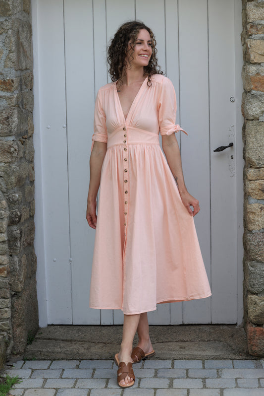 Robe Lucile - tendre corail
