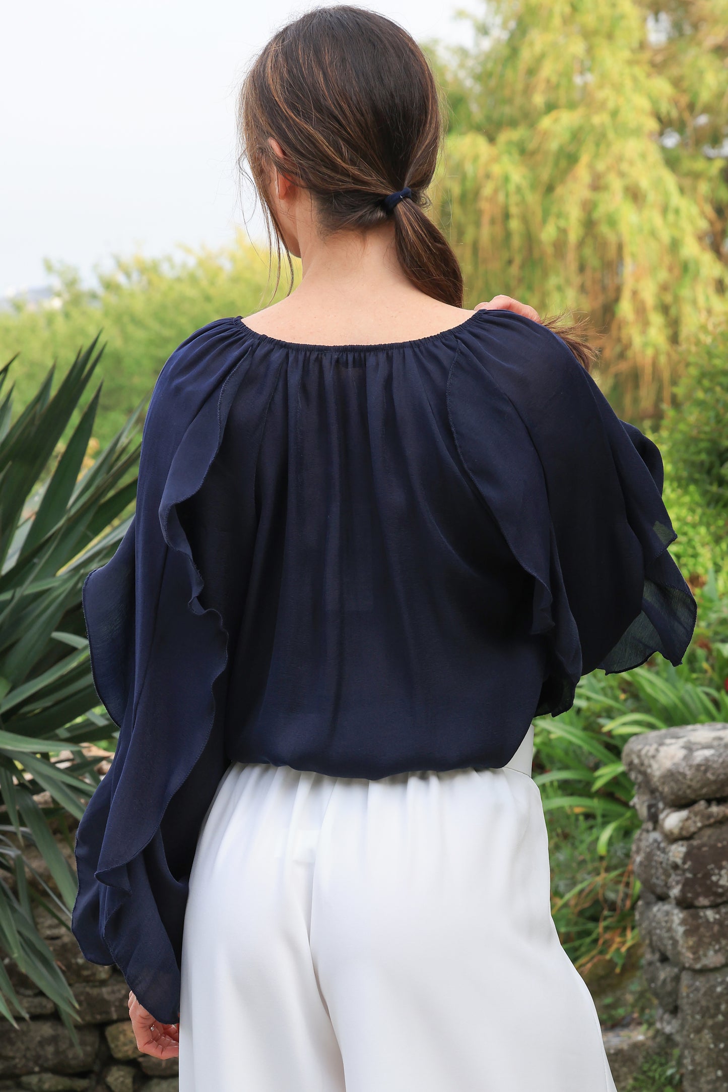 Blouse Eloïse - volants marin