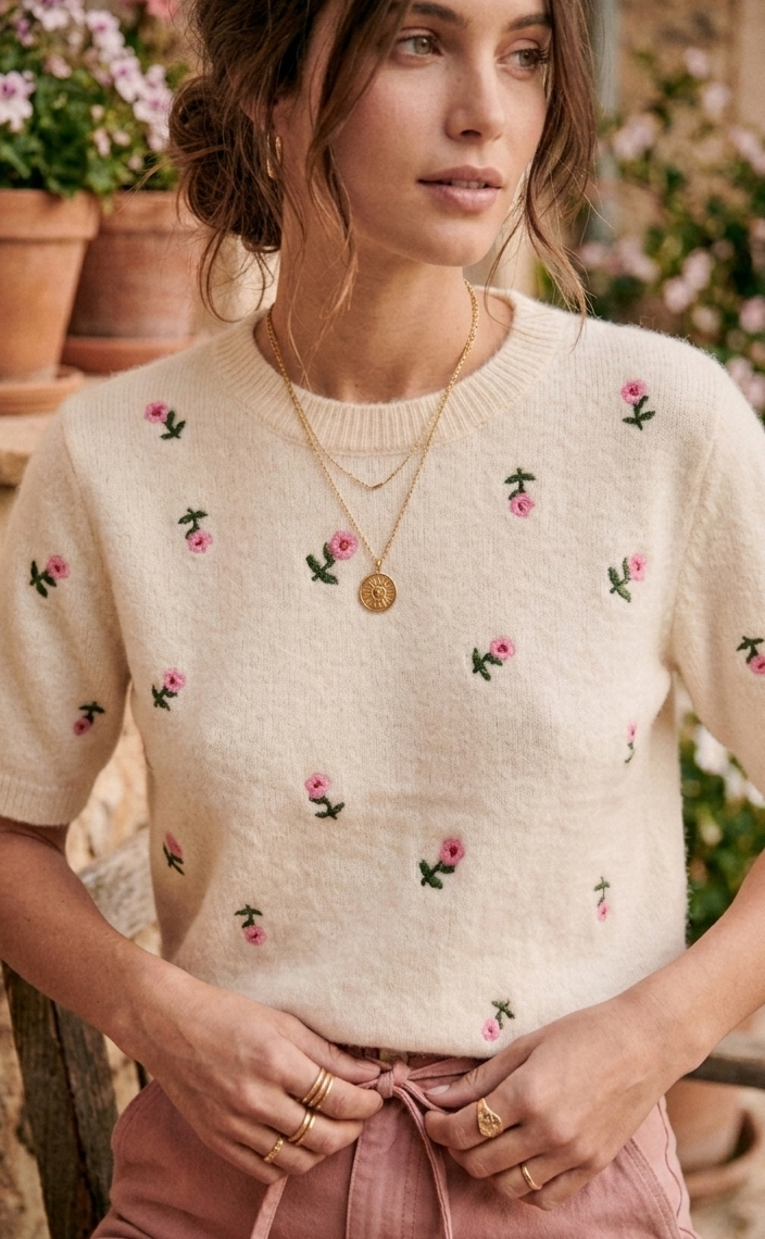 Pull Clarisse crème - composition laine viscose polyamide élasthanne
