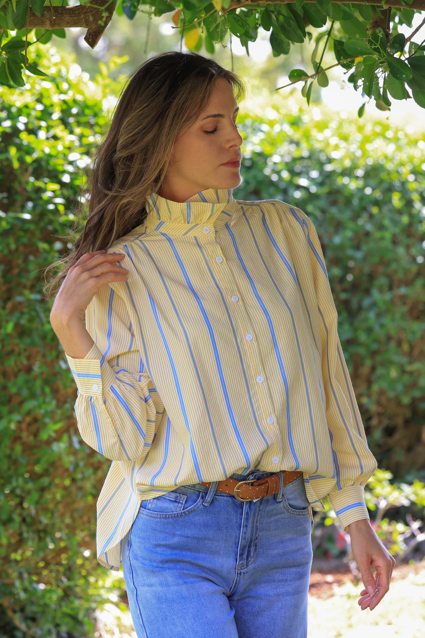 Chemise Ava - rayures jaune
